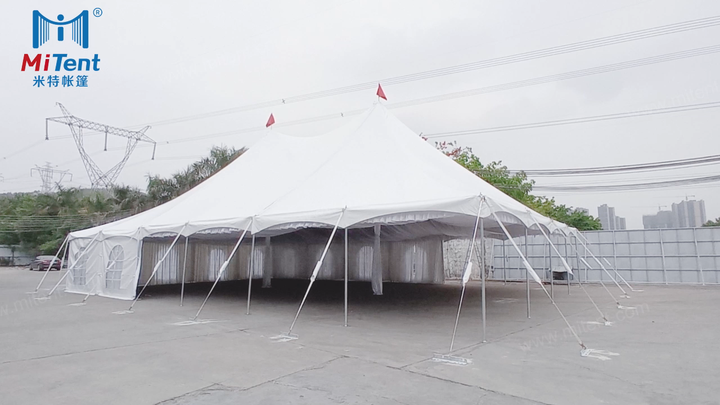 Luxury 80x80ft Canvas Wedding Pole Circus Tent for 250 Seaters with  Decorated Ceiling Liners