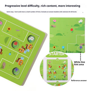 Nuevo rompecabezas de madera Abeja Recogida de miel y gatito Tema de pesca Rompecabezas de pensamiento lógico Juguete de rompecabezas para niños - Product Image 4