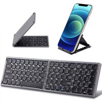 Teclado Bluetooth Plegable Tipo Máquina de Escribir, Teclado Inalámbrico Ultrafino con Teclado Numérico Independiente