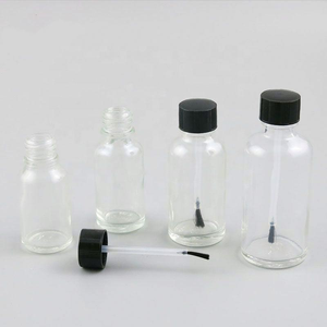 Botellas de vidrio transparente para difusores de aroma con tapas negras de rosca, forma redonda, para uso cosmético. - Product Image 3