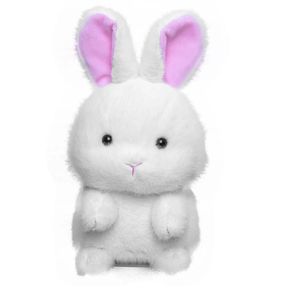 8 นิ้วสีขาวน่ารักและสนุกพูดคุยไฟฟ้าตุ๊กตากระต่ายของเล่นเด็กการศึกษาตุ๊กตาสัตว์ของเล่น
