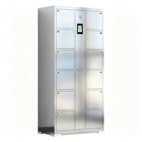 Casier électronique intelligent en acier inoxydable avec serrure à combinaison, armoire de rangement et de vestiaire résistante à la rouille pour salle de bain d'usine
