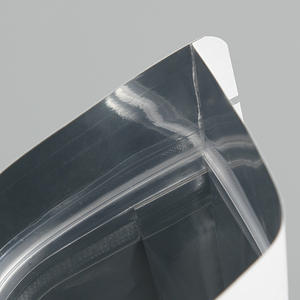 Sachet <span class=keywords><strong>d</strong></span>'emballage en papier kraft à fond plat et soufflet, scellé sur 8 côtés, avec fermeture éclair, pour le stockage en gros de thé, épices, poudres et aliments - Product Image 4