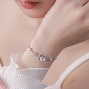 Pulsera de Plutón y Caronte de Plata de Ley 925 para niñas, colgante de estrella de lujo, regalo de cumpleaños para novia - Product Image 6