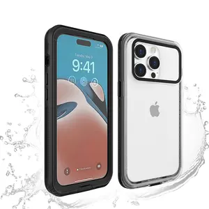 Protecteur d'écran sous-marin extérieur étanche IP68 Full-Body Case pour iPhone 15 Pro