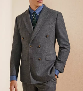 Blazer da Uomo in Lana Grigio Ardesia <span class=keywords><strong>su</strong></span> <span class=keywords><strong>Misura</strong></span>, Vestibilità Professionale per Eventi di Logistica Globale - Product Image 3