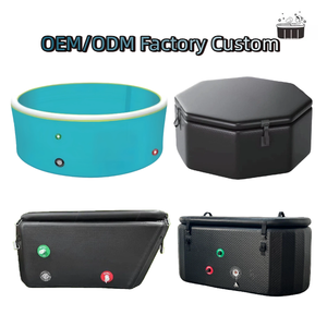 อ่างน้ำแข็งเป่าลมทรงสี่เหลี่ยม PVC แบบเย็บติดกันเอง พร้อมฟังก์ชั่นสปาอุ่น สำหรับแช่น้ำเย็นส่วนตัว - Product Image 4