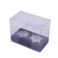 Boîte à cupcakes jetable en PET transparent de qualité alimentaire avec insert amovible 2/4 cavités, écologique, personnalisable OEM pour boulangerie
