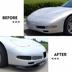 Lèvre de pare-chocs avant ABS pour Chevrolet <span class=keywords><strong>Corvette</strong></span> <span class=keywords><strong>C5</strong></span> <span class=keywords><strong>1997</strong></span>-2004, séparateur de lèvre avant 3 pièces, protection de spoiler, noir - Product Image 3