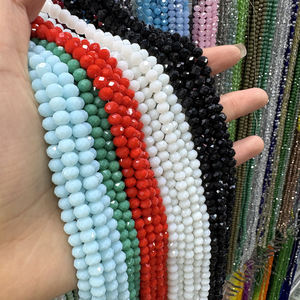 JC 크리스탈 4mm-8mm 유리 구슬 대량 느슨한 라운드 Rondelle 램프 워크 묵주 만들기 유리 구슬 - Product Image 3