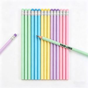 Crayons promotionnels personnalisés pour entreprise, avec logo imprimé, sans marque, conception sur mesure, impression de logo - Product Image 1