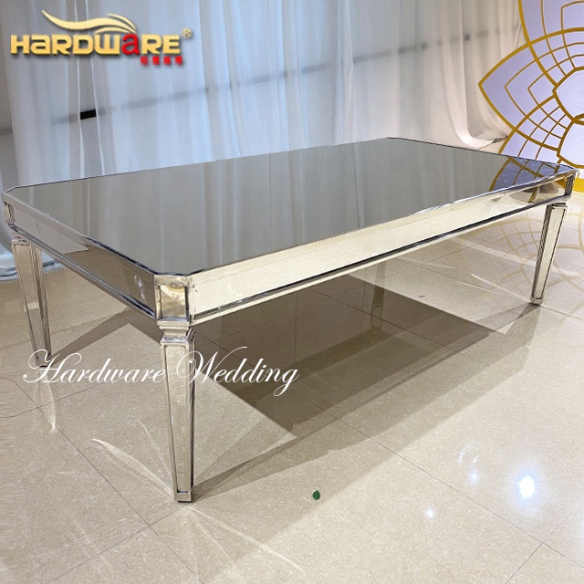 Новая распродажа, столовый набор для ресторана, зеркальные стеклянные столовые столы для ресторана