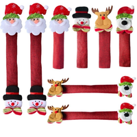 Vente en gros de housses de poignée de réfrigérateur de Noël, protège-four à micro-ondes mignons et créatifs, décorations de cuisine pour la maison, fournisseur en gros, personnalisable