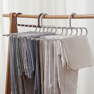 Multi Layer Trouser Pants Hangers <b>Coat</b> Rack Closet Organizer Space Saver Space Saving Closet Hangers Closet - Product Image 1