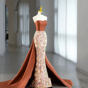 Nuovo Vestito da Cerimonia di Lusso Leggero con Spalle Scoperte in Raso Ricamato, Stile Super Fatato, per Donna - Alta Qualità, Vendita Calda - Product Image 3