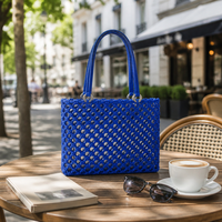 Sac à main tissé pour femme de style français - Chic, design de niche haut de gamme, grande capacité, sac fourre-tout à bandoulière