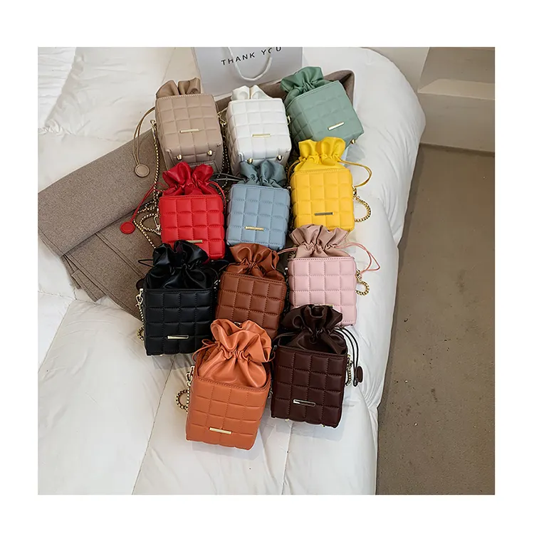 Mini borse colorate di alta qualità firmate piccole borse a secchiello quadrate borse a tracolla di moda di lusso per le donne