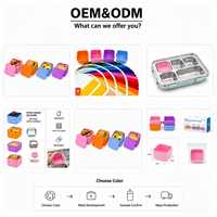 Insert de boîte alimentaire en silicone réutilisable pour boîte à bento, tasse de préparation de repas amovible pour enfants, couleur personnalisée