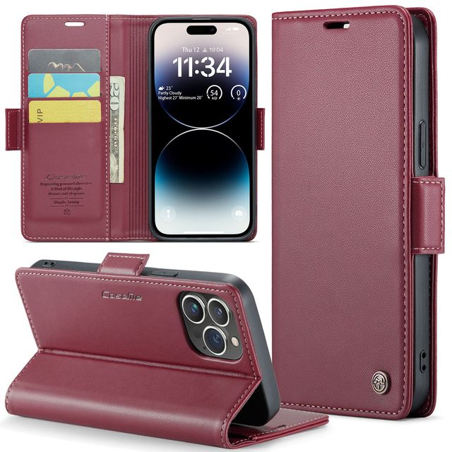 High Quality Flip Wallet Cell Phone Case for Samsung S24 for Xiaomi 13Pro PU Leather Case Cover with Card Slot Magnetic Blocking