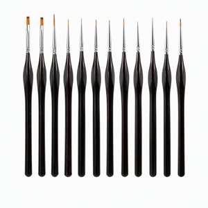 <span class=keywords><strong>Fontainebleau</strong></span> 10 pièces/ensemble Pinceaux d'art en nylon triangulaires pour artistes, détails fins, miniatures, pour la peinture artistique - Product Image 1