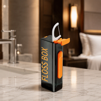 Distributeur de cure-dents en ABS Lohas Square - Étui de rangement portable réutilisable et remplaçable