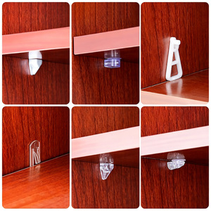 Support d'étagère de placard Jiufa SS-4150, pinochet réglable en plastique pour rangement de placard - Product Image 3