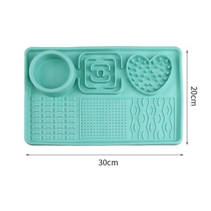 Tapis de Manger Multi-Surfaces Lavable à Forte Adhérence en Silicone Alimentaire, <span class=keywords><strong>Plateau</strong></span> d'Alimentation Lente à 6 Compartiments - Product Image 3