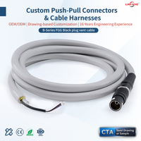 Conector Híbrido Neumático Ventilado Cromado Negro Serie B para Cableado Eléctrico, Equipos Médicos, Industriales, Informáticos y Automotrices