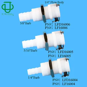 JU Acetal 1/4" Flow CPC Barbed Tube Connector Plastic Quick Disconnect Coupling For Water Cooling