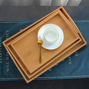 <span class=keywords><strong>Lot</strong></span> <span class=keywords><strong>de</strong></span> 3 pour Le Petit-Déjeuner en Bambou Plateau <span class=keywords><strong>de</strong></span> <span class=keywords><strong>service</strong></span> avec Poignée - Product Image 1