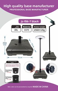 Stabilisateur de <span class=keywords><strong>tente</strong></span> d'événement en plein air Accessoires de poids Auvent pop-up Base d'eau Ballast d'eau portable pour le camping - Product Image 2