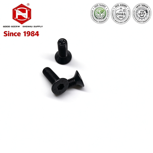 High Strength Hexagon Socket Countersunk Head <b>Screw</b>, Carbon Steel 10.9 Grade Black Oxide <b>Flat</b> Head <b>Screw</b> - Product Image 1