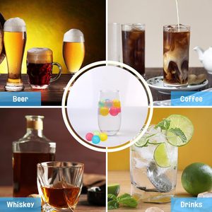 Grossiste Accessoires de Bar Réutilisables Transparents en Plastique Alimentaire Réutilisable et Résistant à la Chaleur, Sphères Colorées en PE, Glaçons Ronds - Product Image 5