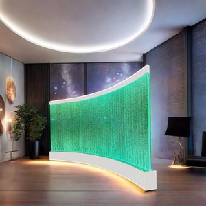 Mur de bulles d'eau LED incurvé personnalisé acrylique de luxe bricolage forme carrée décoration de bulles d'eau pour la maison salon bureau - Product Image 1