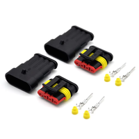 Vente d'usine 1.5mm AMP étanche automobile mâle femelle 1P 2P 3P 4P 5P 6P boîtier noir Super joint fil connecteur automobile