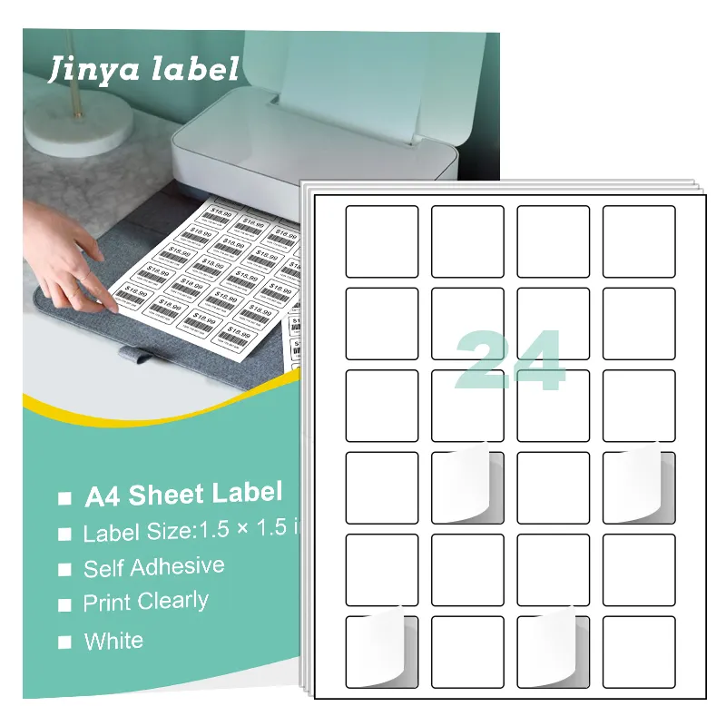 Diskon besar Label A4 berperekat Barcode 24 stiker cetak costom Label kertas perekat