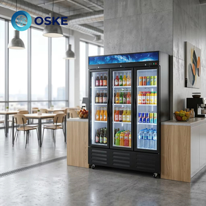 <span class=keywords><strong>Congelador</strong></span> Vertical Comercial con Puerta de Vidrio, Base de Soporte Sólido, Múltiples Divisiones Interiores, Exhibidor de Bebidas Congeladas y Hielo para Supermercados - Product Image 3