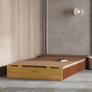 <span class=keywords><strong>Lit</strong></span> pliant élégant en papier kraft avec panneau latéral en bambou, structure en nid d'abeille, meubles en papier, meubles de chambre à coucher - Product Image 3