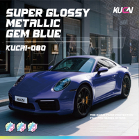 KUCAI Super Glossy Metallic Gem Blue PET Gloss Metallic Original Paint Vinyl Car Wrap Roll Wrapping Film Pembungkus Mobil 1.52*17m