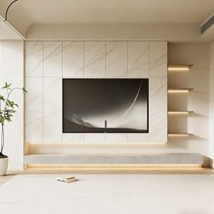 BALOM Custom Nordic Minimalist Solid Wood TV Cabinet <b>Storage</b> Console Long <b>Bench</b> Media Unit with Open Shelves for Living Room - Product Image 4