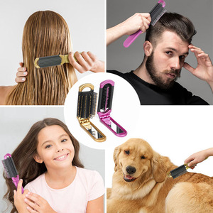 Biểu Tượng Tùy Chỉnh Gấp Gương Với Tóc Lược Du Lịch Túi Mini Có Thể Gập Lại Bàn Chải Tóc Với Trang Điểm Gương Lược - Product Image 5