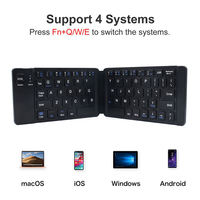 Clavier à ciseaux BT rechargeable 66 touches, ultra-fin, mini, pliable, pour ordinateur portable, tablette, PC, smartphone