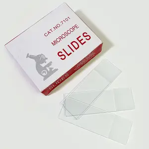 Various Hospital Cut Plain Color Prepared Adhesive Silanized Glass Sail Brand Prepared Microscope Slide Box 7102