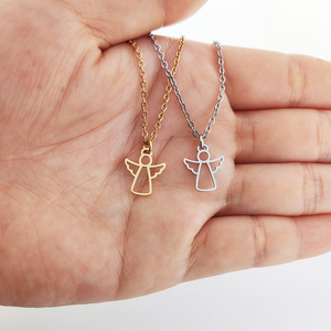 Non Tarnish Necklace Dainty JewelryStainless Steel Jewelry <strong>Guardian</strong> <strong>Angel</strong> Pendant Cute <strong>Gift</strong> for Kids - Product Image 6