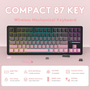 คีย์บอร์ดเกมมิ่ง Attack Shark M87PRO V2 ไร้สายแบบ Mechanical 80% Layout เชื่อมต่อได้ 3 โหมด ไร้สาย 2.4G, แบบมีสาย Type-C สินค้าใหม่ - Product Image 5