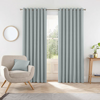 Cortinas Opacas de Poliéster para Sala de Estar y Dormitorio, Color Sólido, Estilo Moderno, Cortinas de Invierno para Oscurecer la Habitación