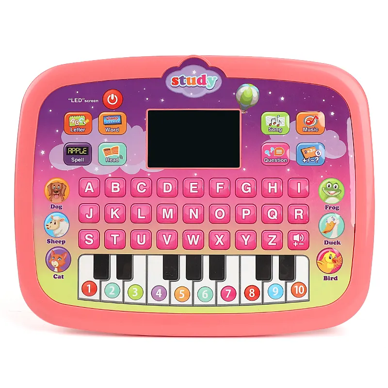 قبل المدرسة البسيطة الأطفال تربية الأطفال دراسة آلة لعبة كمبيوتر محمول آلة التعلم مع لوحة المفاتيح