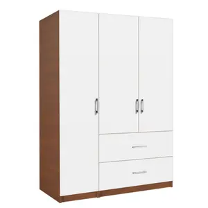 CBDMART衣物储物衣柜套装家具设计公寓卧室白色滑动门木质衣柜