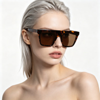 Lunettes de soleil polarisées de luxe sur mesure, tendances 2026, monture carrée plate, protection UV, en acétate, fabricant