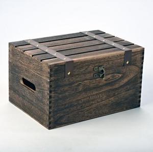 Home <strong>Decor</strong> Hamper Wooden <strong>Storage</strong> <strong>Box</strong> <strong>With</strong> Hinged <strong>Lid</strong> - Product Image 1